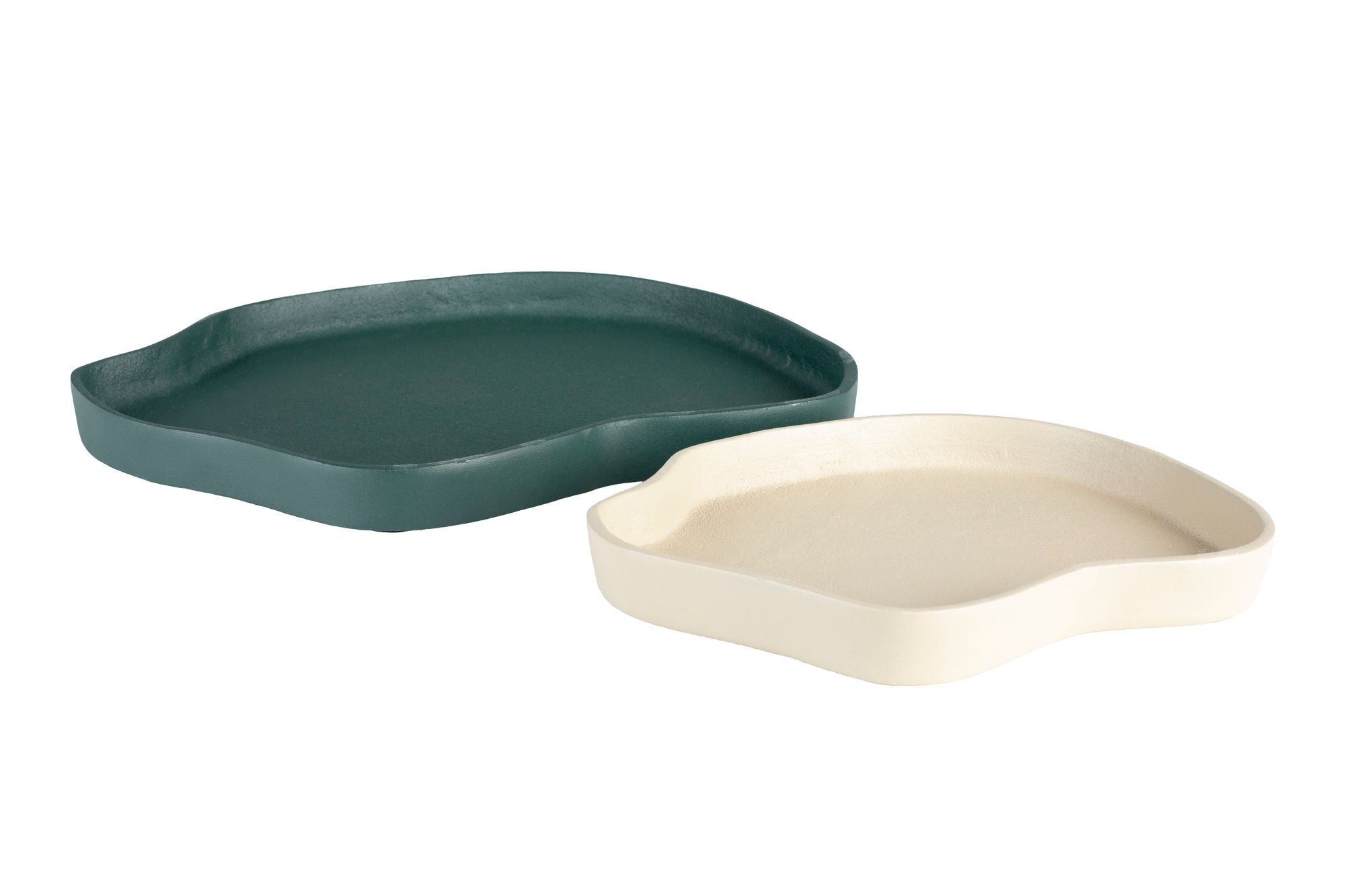 Zuiver Set Of 2 Revolt Green & Ivory Trays